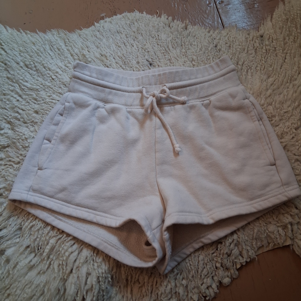 TNA Cream Athletic Shorts with Drawstring